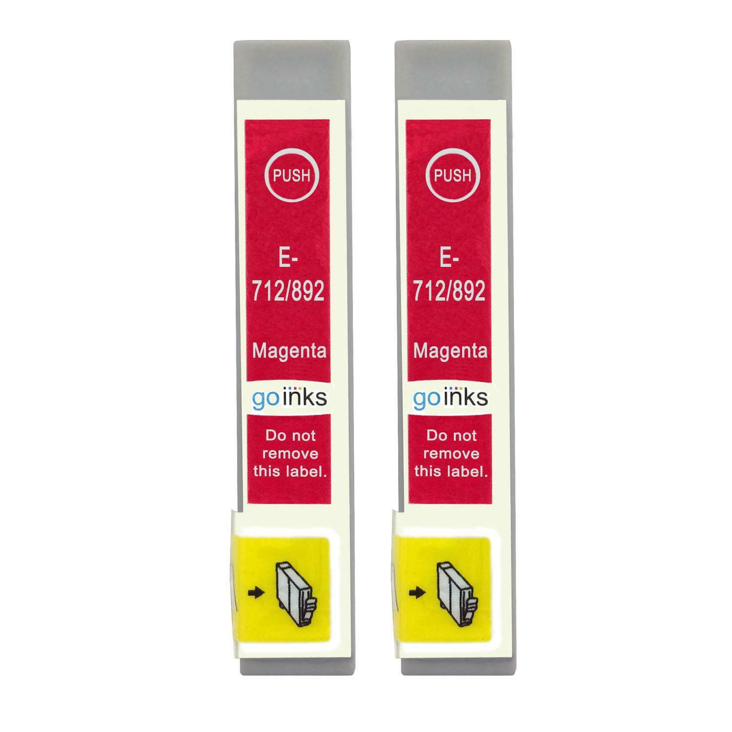 2 Magenta Cartucce inchiostro per Epson Stylus DX78 DX4050 DX5050 DX7400 DX7450