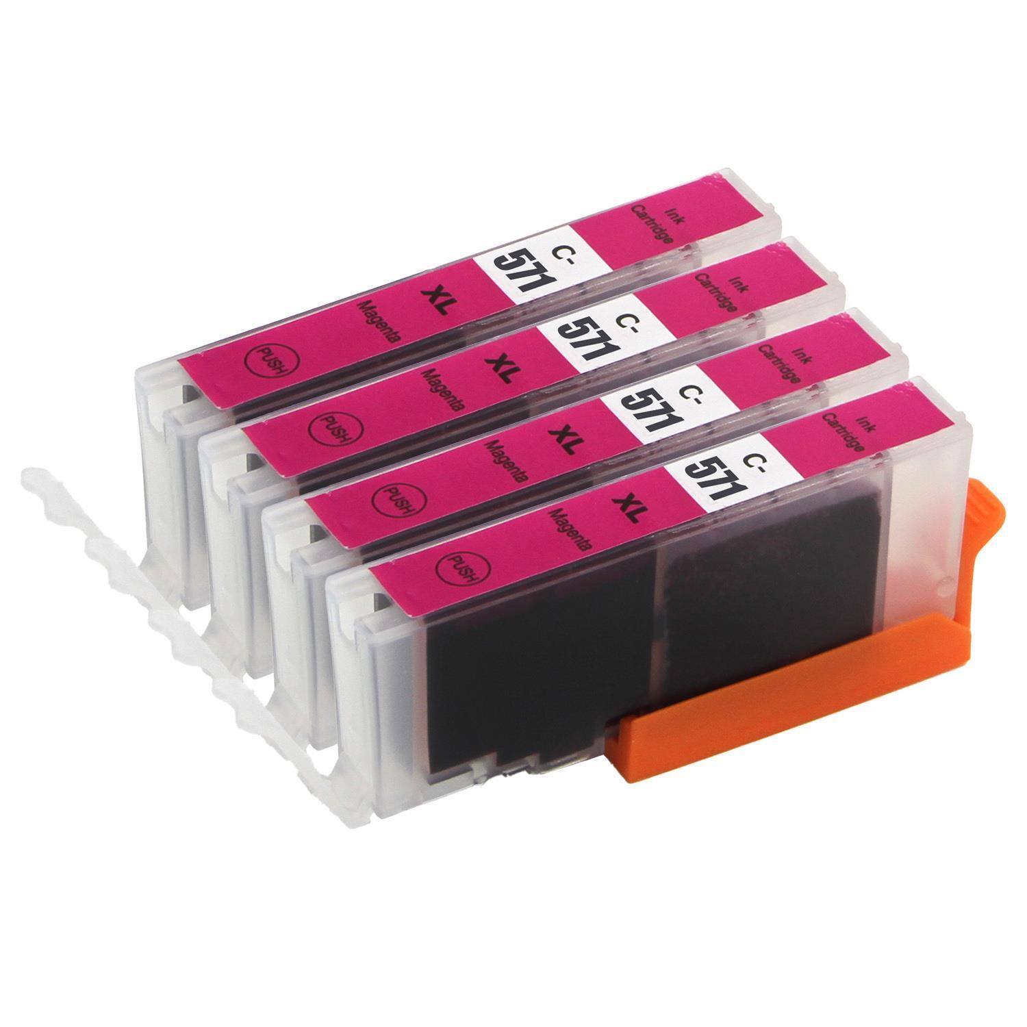 4 Cartucce d'inchiostro Magenta per Canon PIXMA MG5752, MG7750, TS5053, TS8052