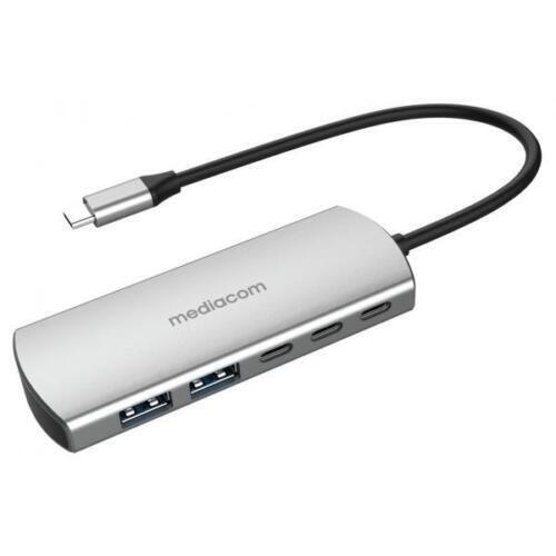 Hub di Interfaccia Mediacom MD-C324 da usb-c a 2 porte usb 3.0 + 2 porte usb-c