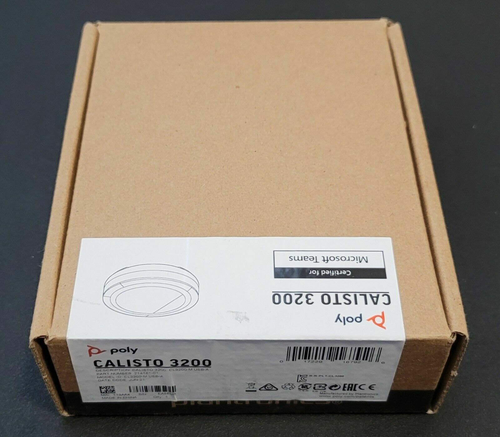 Plantronics Calisto 3200-M P3200-M USB-A Portable Ms Squadre Vivavoce Nuovo Box