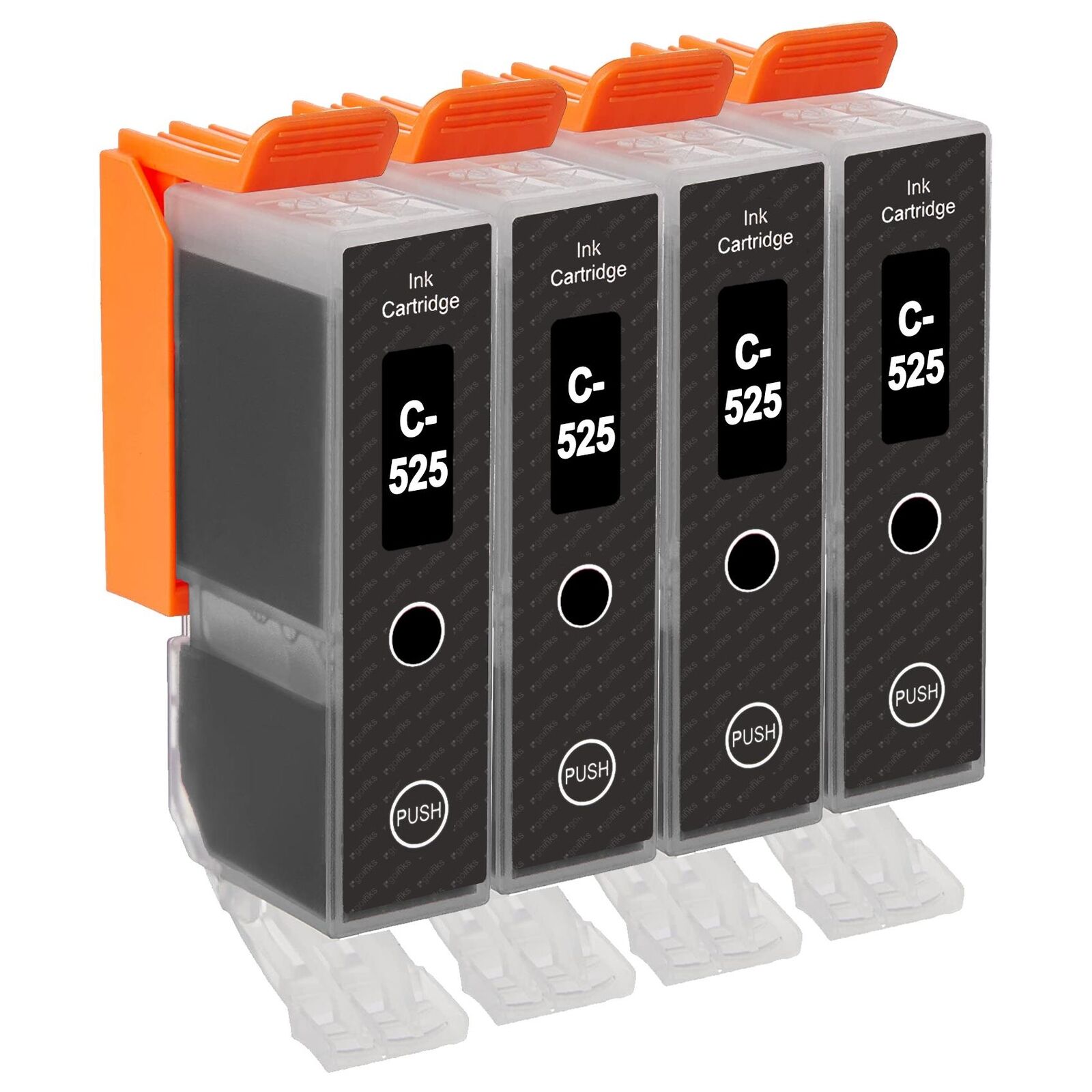 4 Negro Cartuchos de tinta para reemplazar Canon PGI-525Bk non-OEM / Compatible