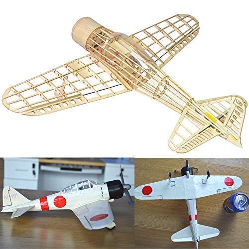 A6M2 Zero Figher Slow Flyer Kit Costruzione Aereo, Modellino Aereo Legno, (H2Z)