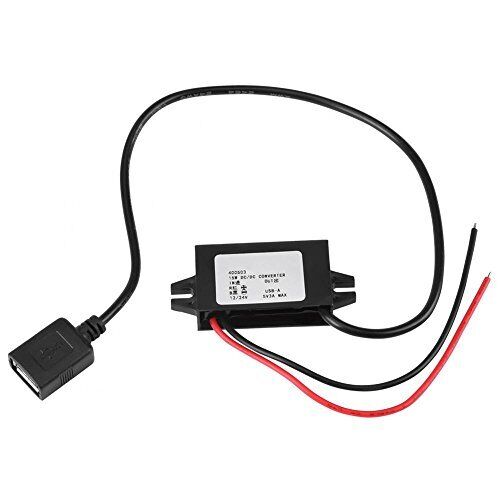 Wytino Convertitore, DC-DC Step Down Adapter 12V / 24V to USB 5V 3A (s2o)
