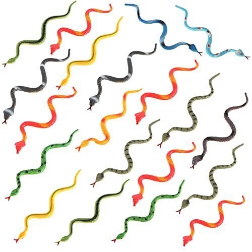 Serpenti di plastica serpenti foresta pluviale di gomma realistica (K8Y)