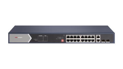 HIKVISION SWITCH 20-PORT GIGABIT UNMANAGED HI-POE SWITCH 16 GIGABIT RJ45 POE POR