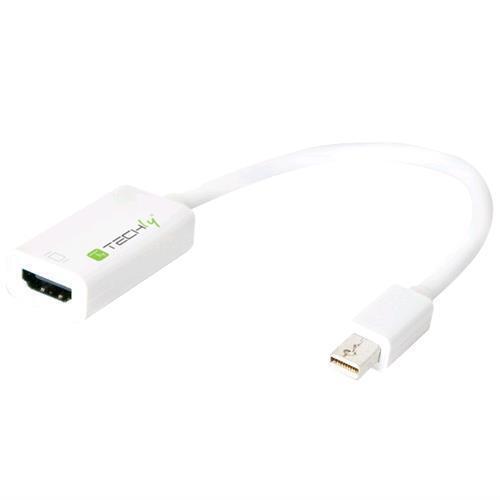 TECHLY Adattatore Mini DisplayPort (Thunderbolt) 1.2 / HDMI 15cm Bianco