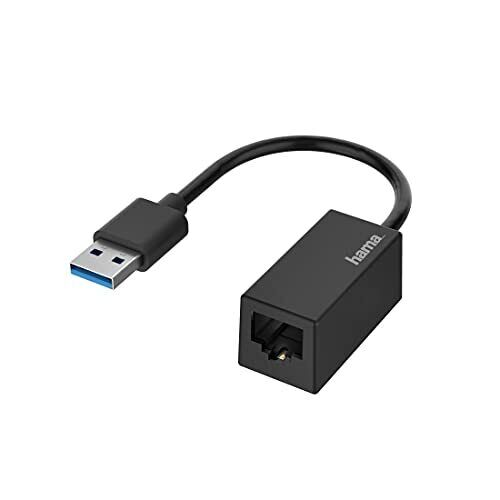 Hama Adattatore USB a RJ45 (Adattatore di Rete USB 3.0 a Gigabit Ethernet LAN 10
