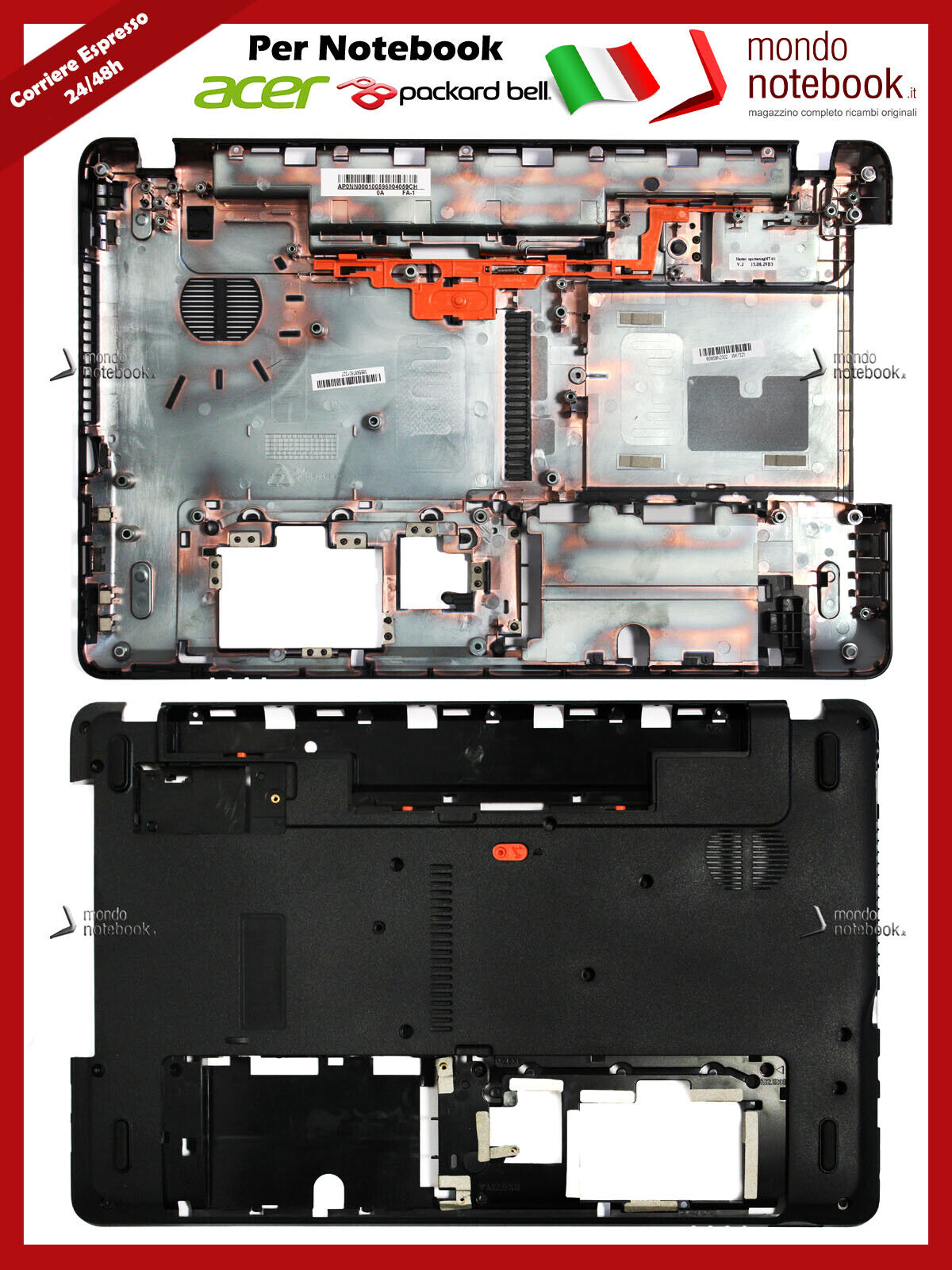 Bottom Case Acer E1-521 E1-531 E1-571 Packard Bell TE11 - 60.M09N2.002