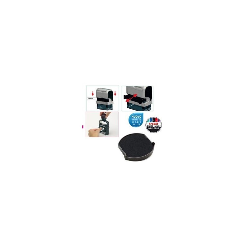 Blister da 3 Tamponi 6 4630 NERO Trodat Cuscinetto inchiostrato per Printy