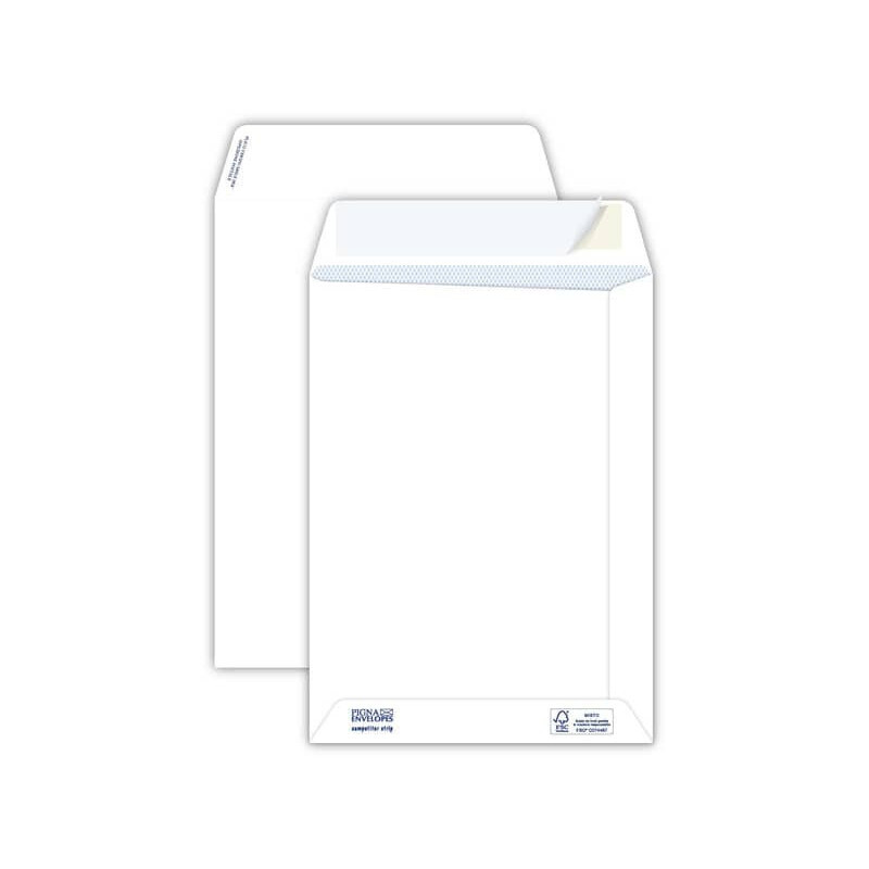 Buste a sacco bianche autoad. removibili Pigna Envelopes Competitor strip 100 g/