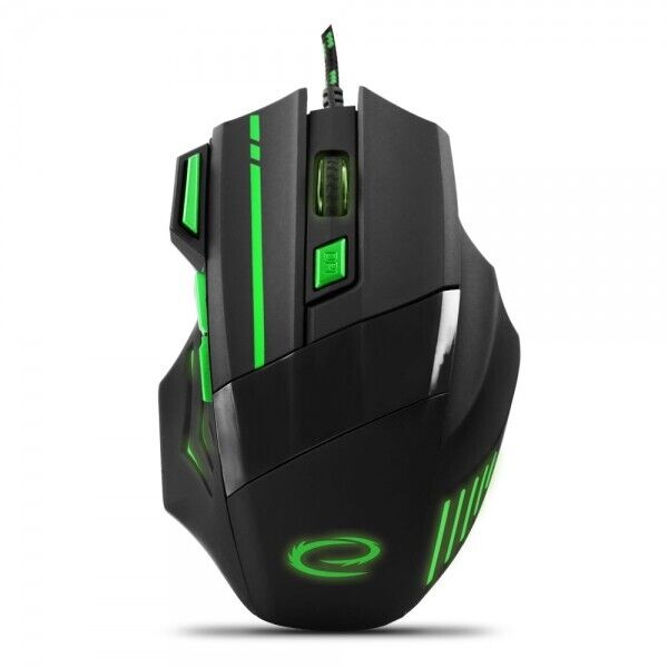 lotto stok MOUSE CABLATO PER GIOCATORI 7D OPT. USB MX201 LUPO VERDE