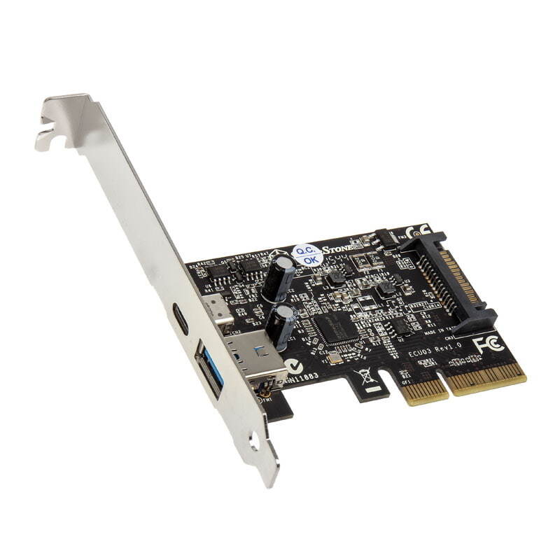 SilverStone ECU03 USB adapter PCIe 2.0 x2 low profile USB-C 3.1 x 1 + SST-ECU03