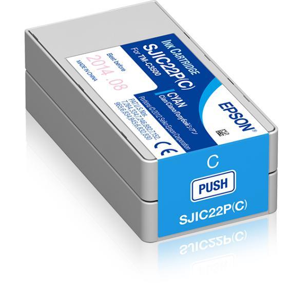 C33S020602  Epson SJIC22P(C): Ink cartridge for ColorWorks C3500 (Cyan)  4988617