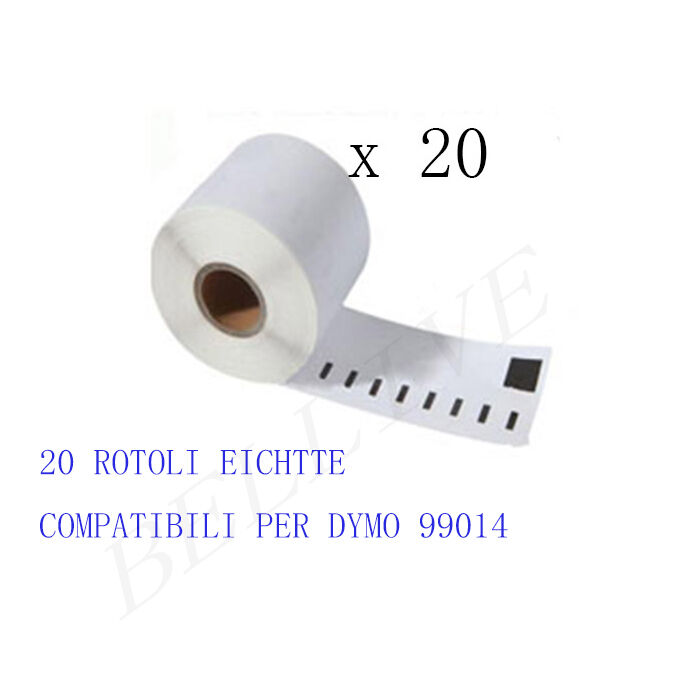 20 Etichette per DYMO 99014 54x101mm LABELWRITER 310 320 330 330 Serie 330 Turbo