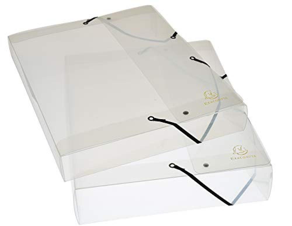(TG. 8er Pack) Boite de classement exabox dos 25mm polypropylene crystal - NUOVO