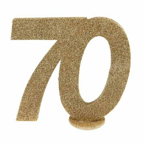 SANTEX 4753-70, Chiffre Anniversaire vertical déco, 70 ans OR (J5G)