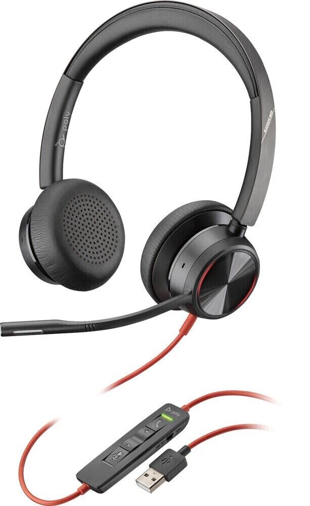 Plantronics Blackwire 8225 BW8225-M Stereo Usb-A PC Cuffie Ms Teams Certificato