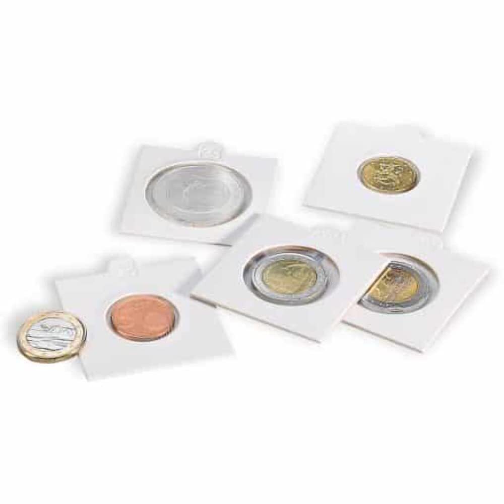 Leuchtturm1917 MATRIX coin holders, white, inside Ø 22,5 mm, self-adhesive, pack