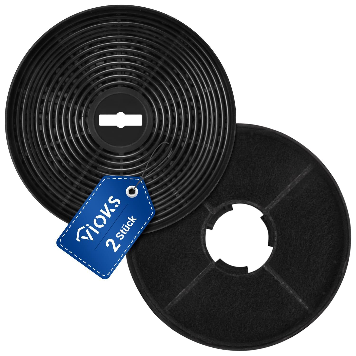 Set di 2 filtri al carbone attivo di ricambio per Oranier KSC 700, cappa (v1c)