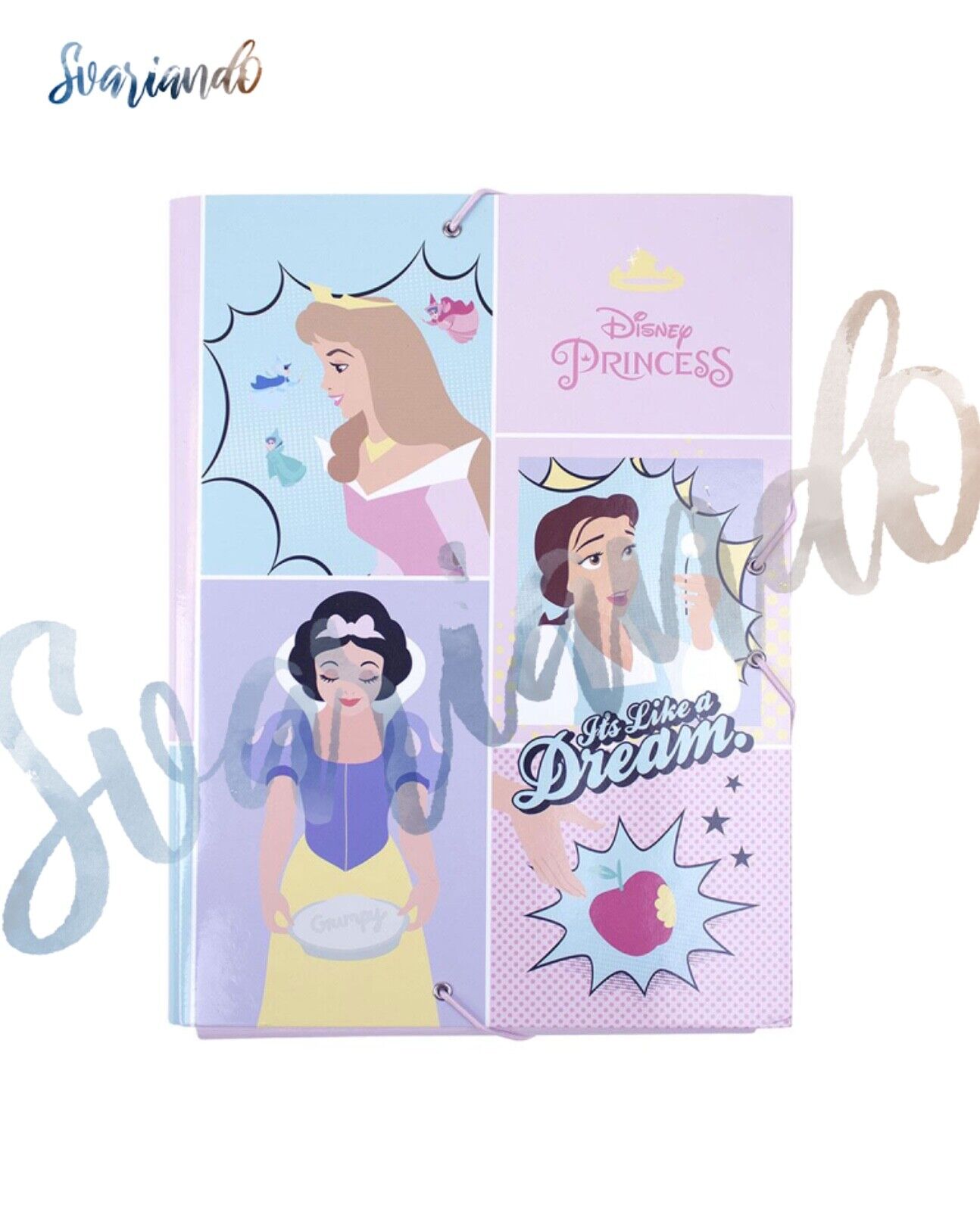 CARTELLINA CON ELASTICI RACCOGLITORE DISNEY PRINCESS