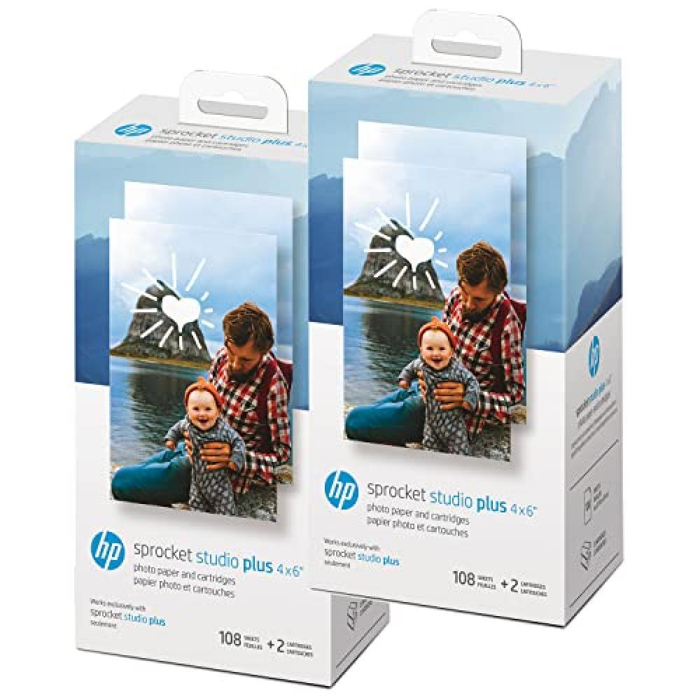 HP Sprocket Studio Plus 10,2 x 15,2 cm Carta fotografica e cartucce (include 216