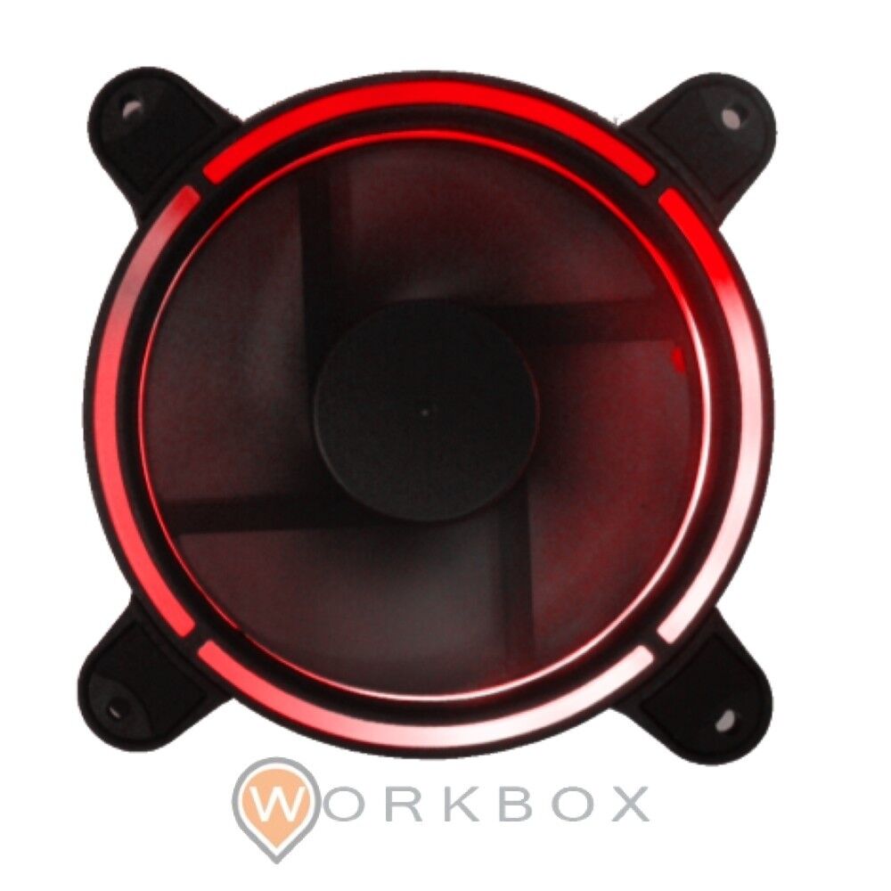 HYPERON VENTOLA CTESPORTS CON ANELLO LED ROSSO RED 12 CENTIMETRI ANTIVIBRAZIONE