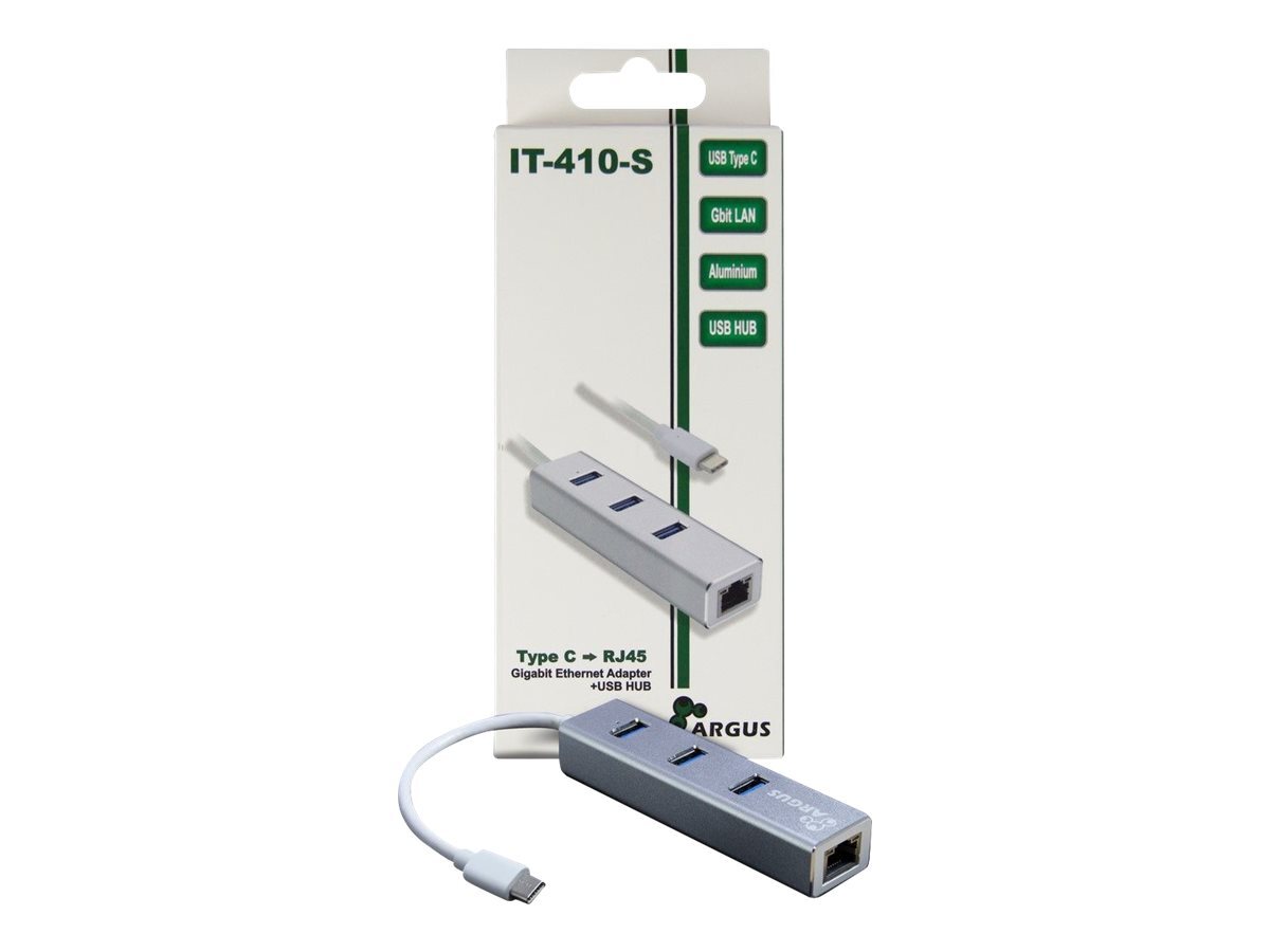 Argus IT-410-S Hub 3 x SuperSpeed USB 3.0 + 1 x 10/100/1000 desktop 88885472