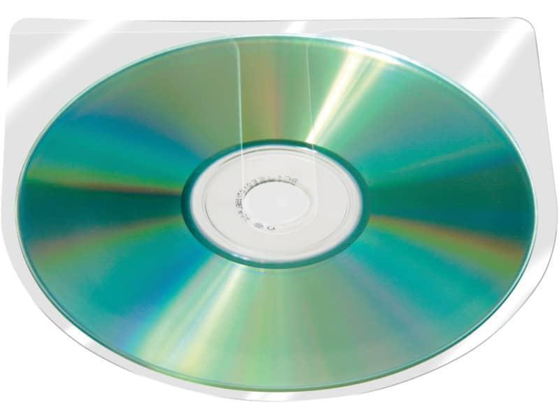 Custodia autoadesiva per CD/DVD Q-Connect 12,6x12,6 cm trasparente Conf. 100 pez