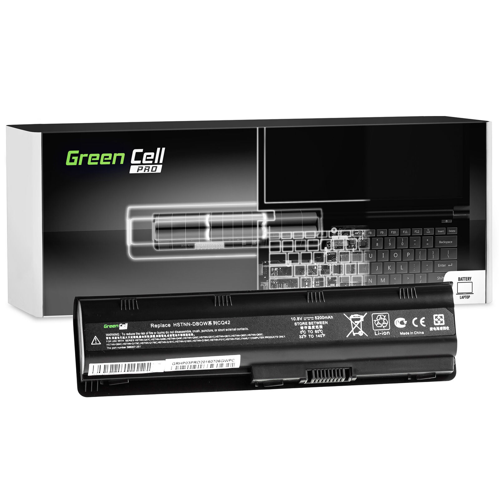 Batteria per HP Pavilion dv5 dv6 dv7 g4 g6 g7 593553-001 MU06 MU09 57Wh 5200mAh