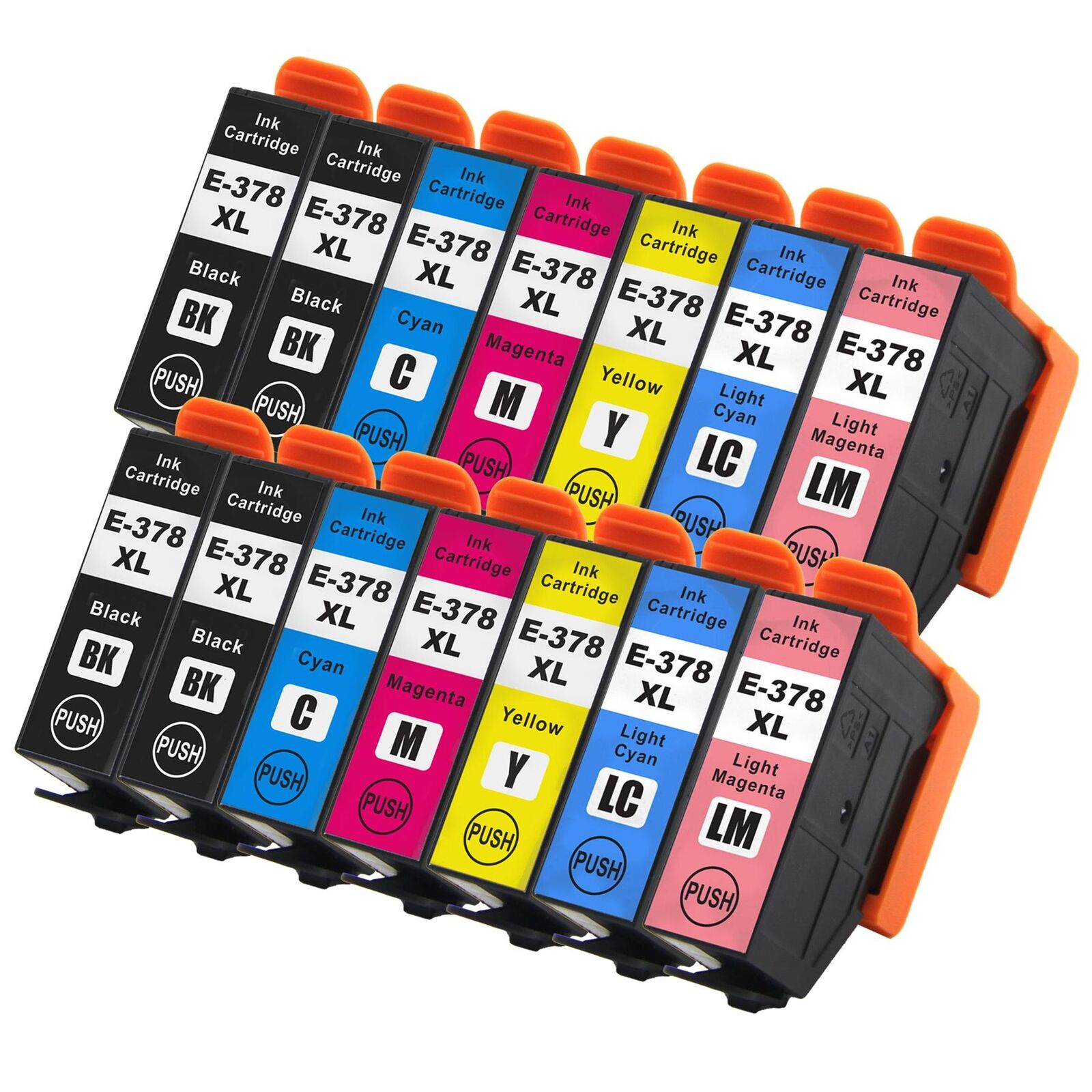 14 Cartucce d'inchiostro (Set+Bk) per Epson Expression Photo XP-8500 & XP-8505