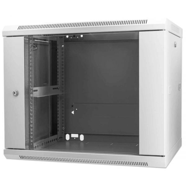 Intellinet Armadio Rack 19'' a muro 9 unit&agrave; sezione unica prof. 600mm Gri
