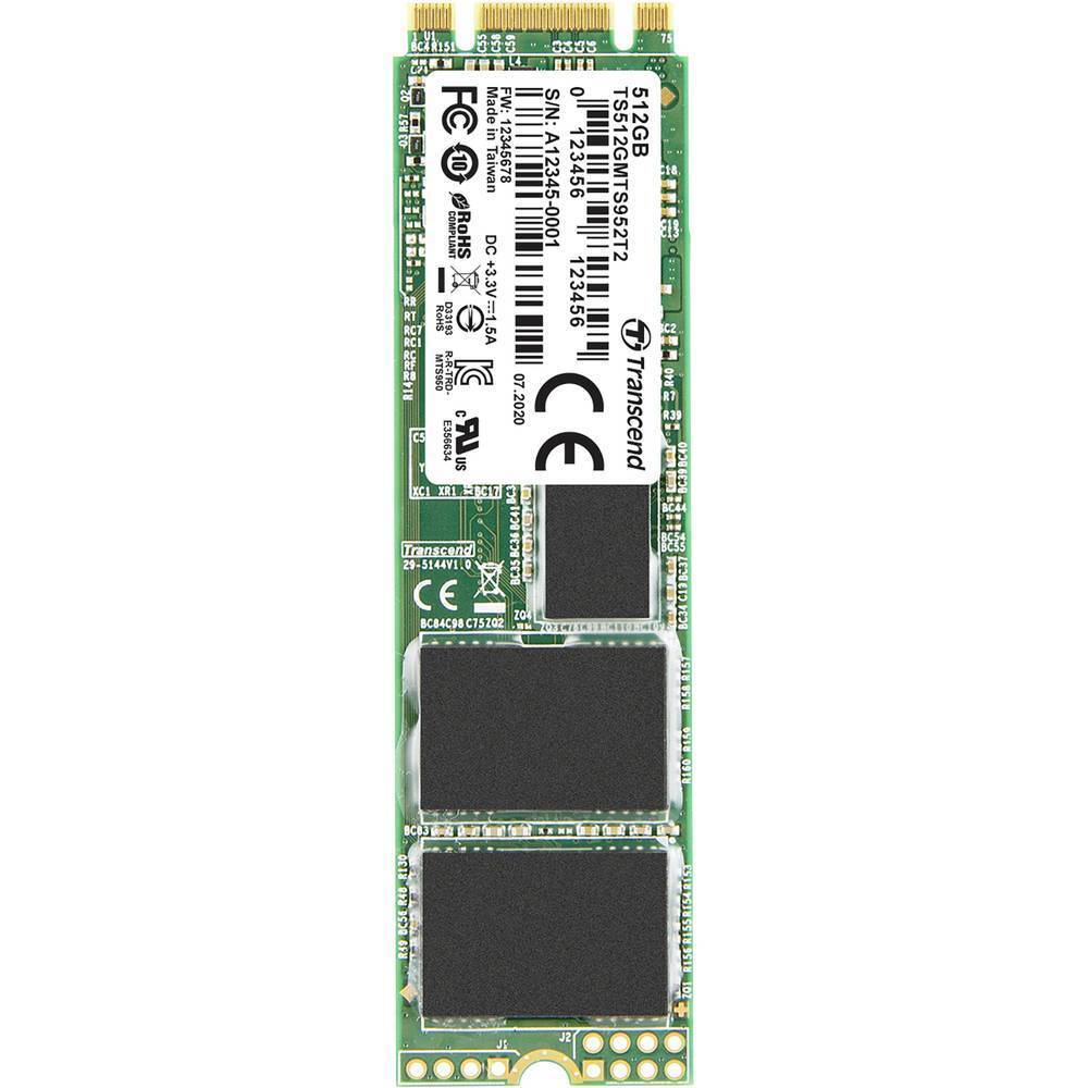 Transcend MTS952T2 512 GB SSD interno NVMe/PCIe M.2 M.2 SATA 6 Gb/s Industrial