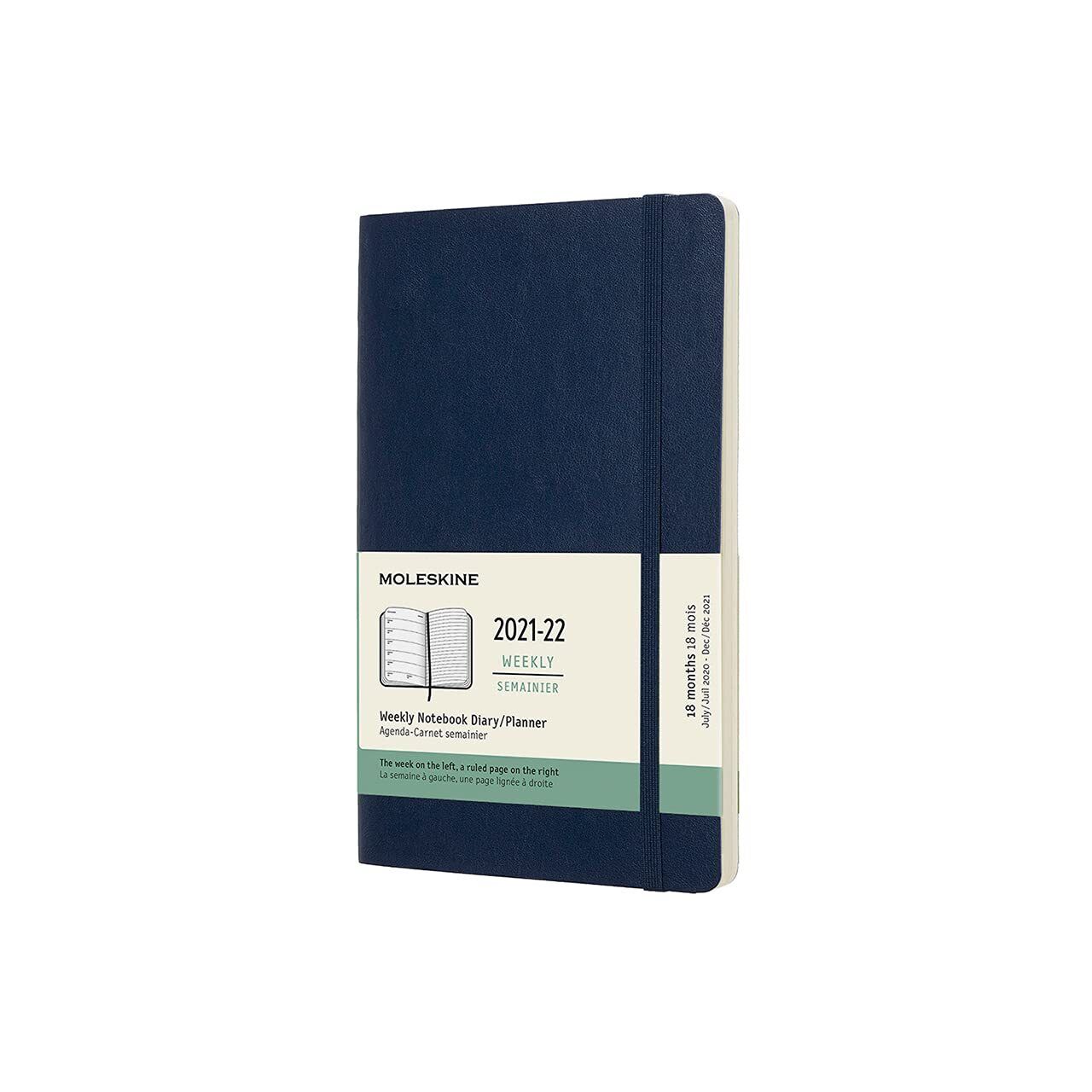 Moleskine - 18-Month Weekly Planner/Diary, Weekly Planner 2021/2022, Weekly Note