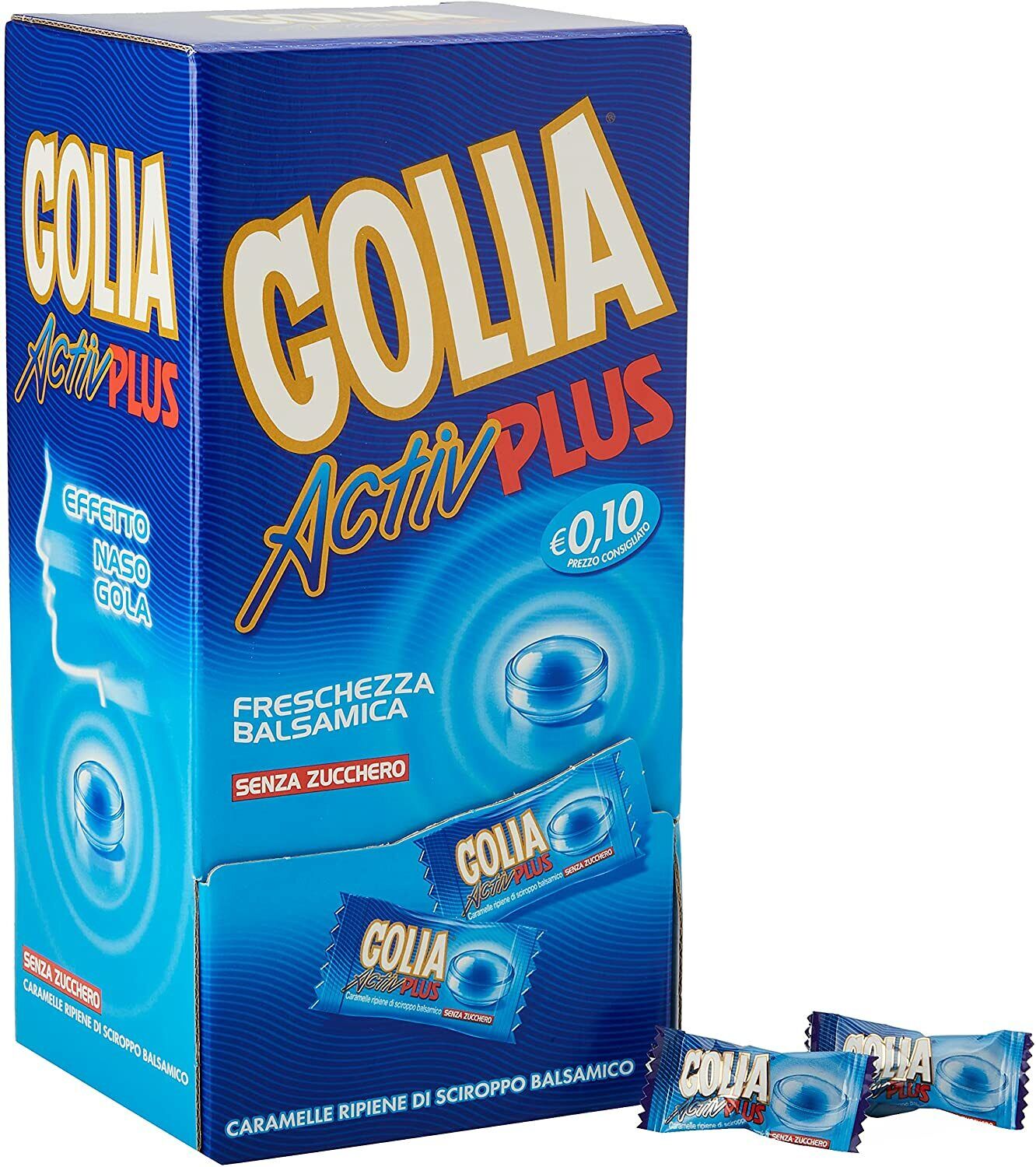 Golia Activ Plus Caramelle al Gusto Menta, Box da 180 pezzi