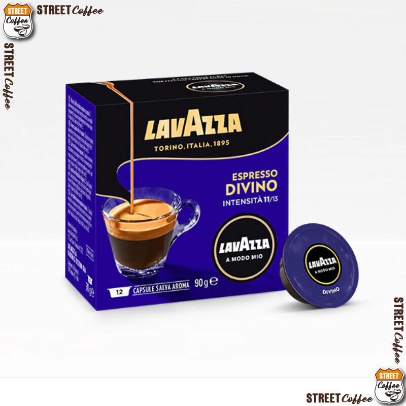 12 CIALDE CAPSULE CAFFE' LAVAZZA A MODO MIO MISCELA DIVINO ORIGINALI