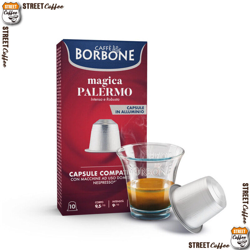 50 Capsule Borbone Alluminio COMPATIBILI macchine Nespresso® Miscela PALERMO