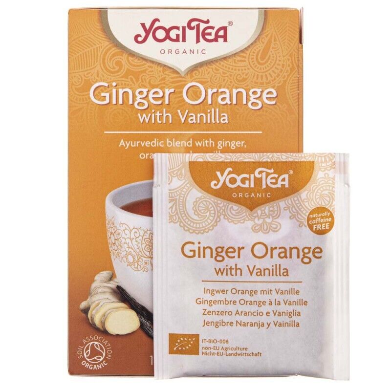 Yogi Tea Te allo zenzero e arancia con vaniglia, 17 bustine