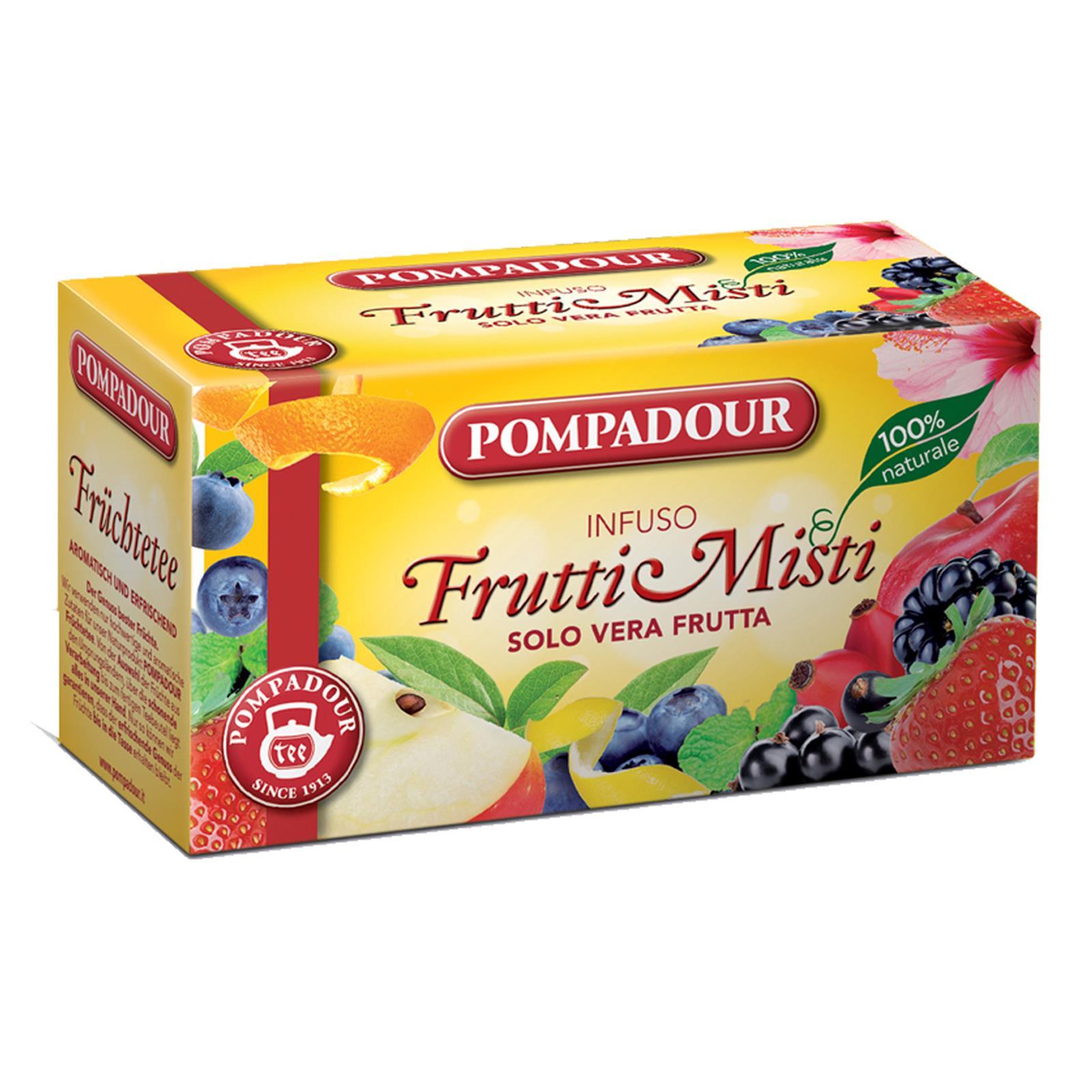 TE' POMPADOUR INFUSO FRUTTI MISTI 20 FILTRI TISANA TE THE MIX FRUTTA DOLCE