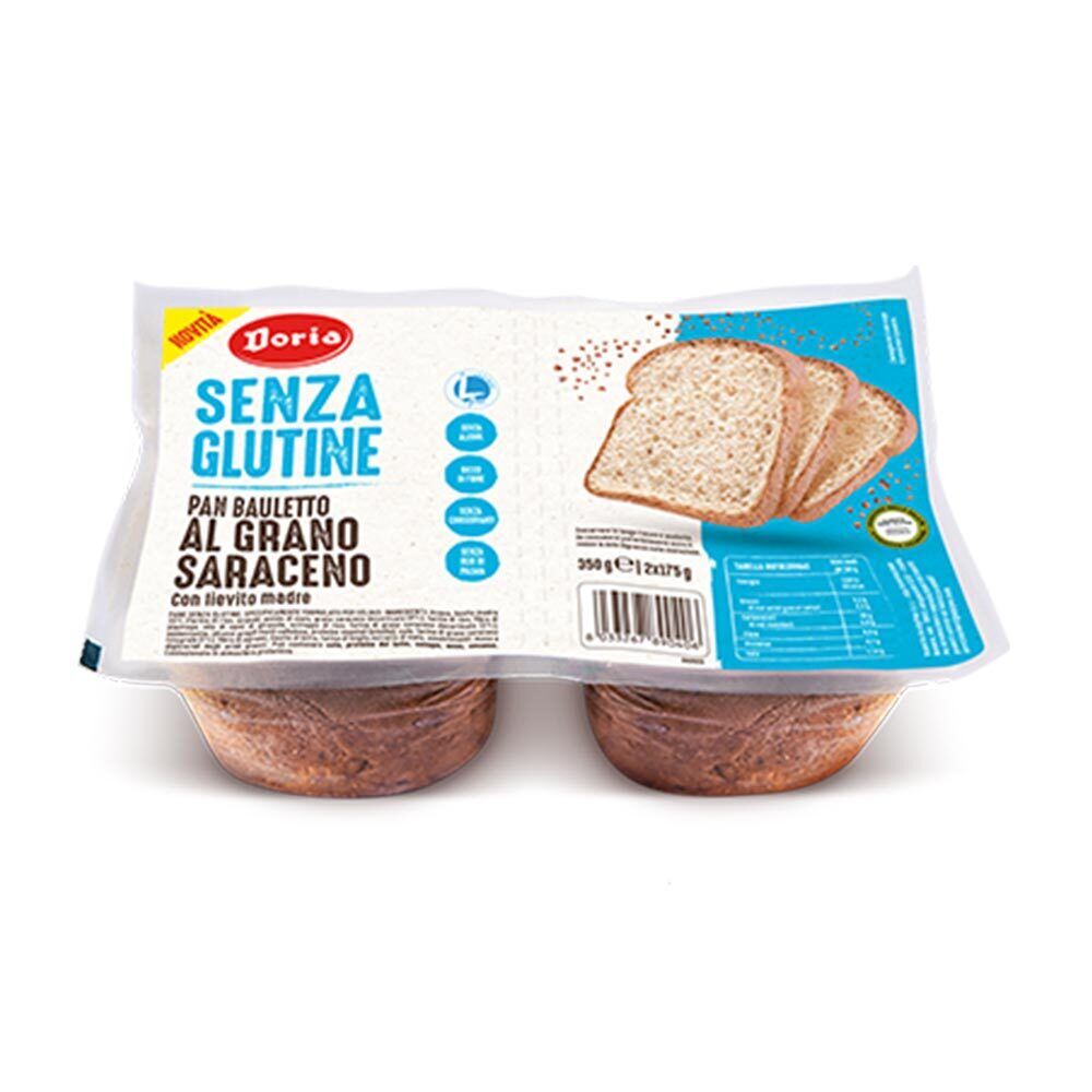 Doria Pan Bauletto al Grano Saraceno Senza Glutine, 2 x 175g