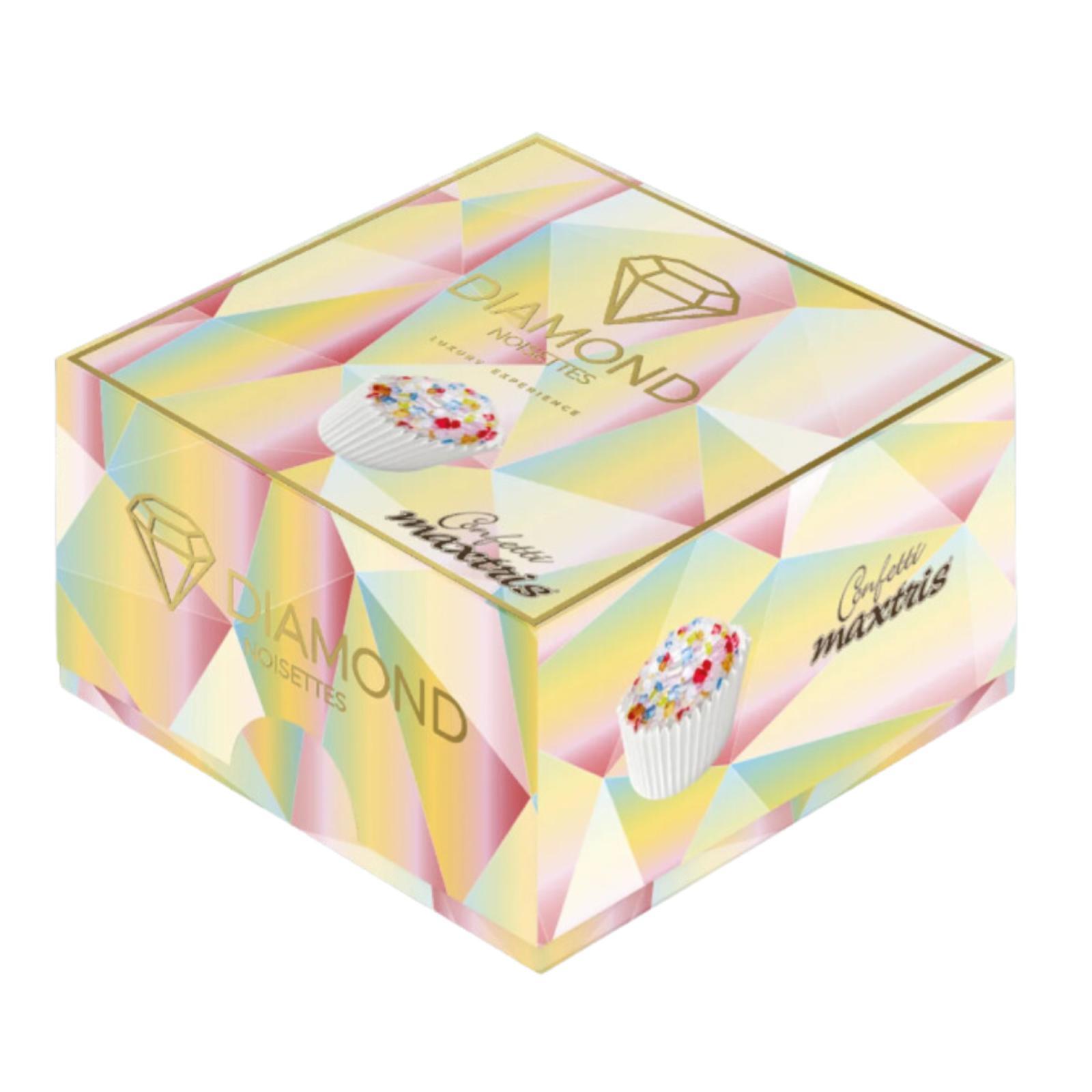 Vassoio Diamond Noisette Confetti con nocciola Maxtris Compleanno Arlecchino
