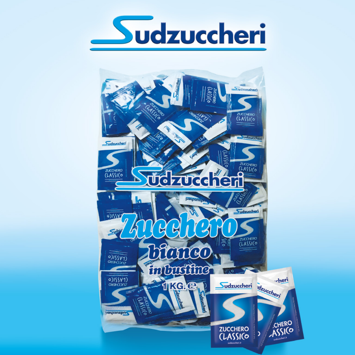 Zucchero Bustine Monodose 1 KG Sud Zuccheri Semolato Caffè SPEDIZIONE GRATIS