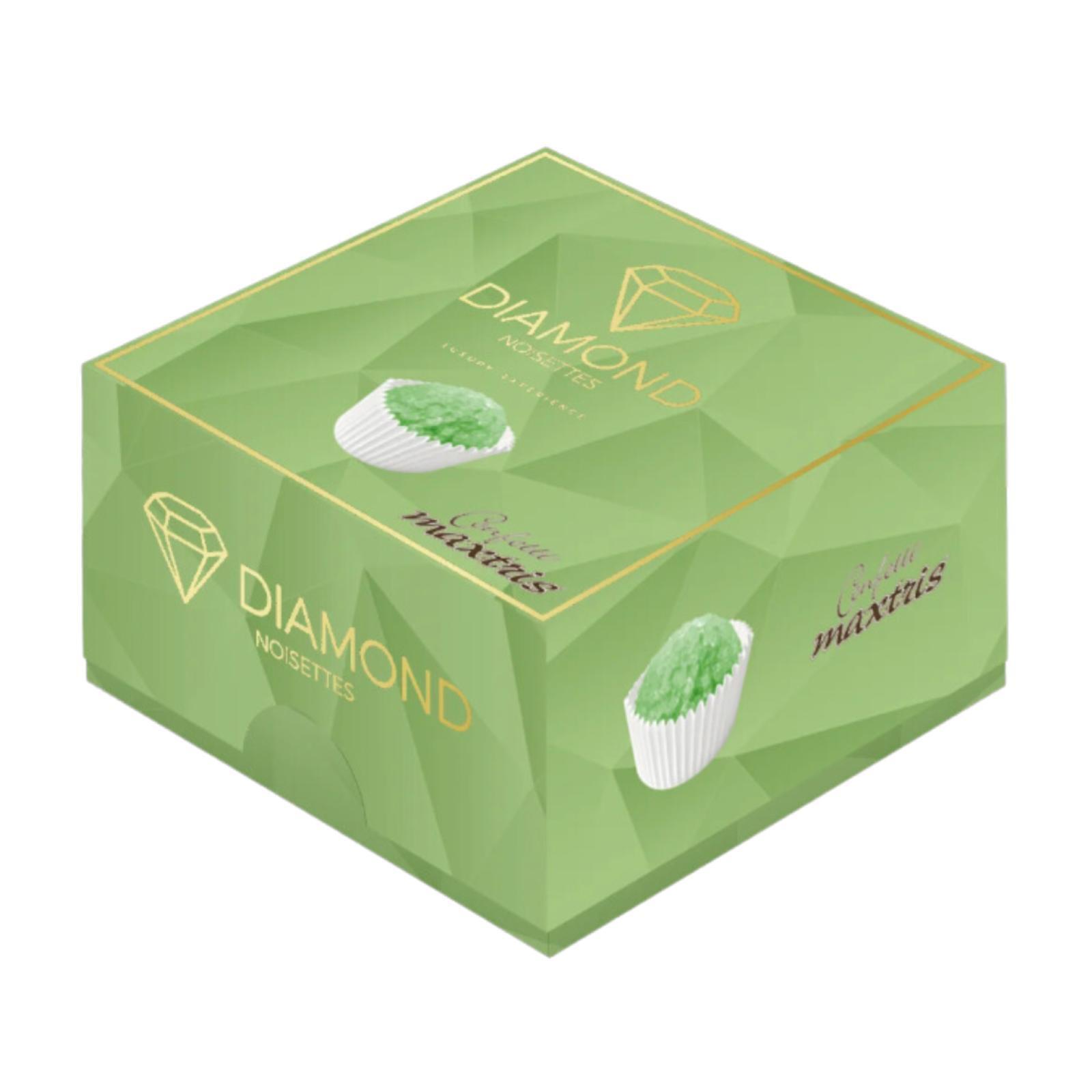 Vassoio Diamond Noisette  Confetti con nocciola Maxtris  Verde  Incartati 500g