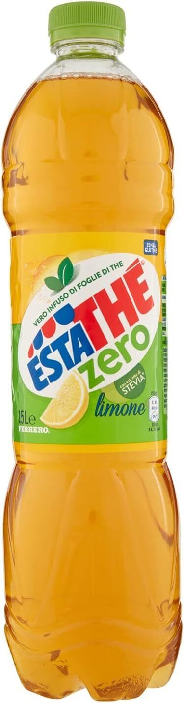 Estathé Zero Limone. Vero Infuso di Thé con Succo di Limone. Confezione da 6 PZ