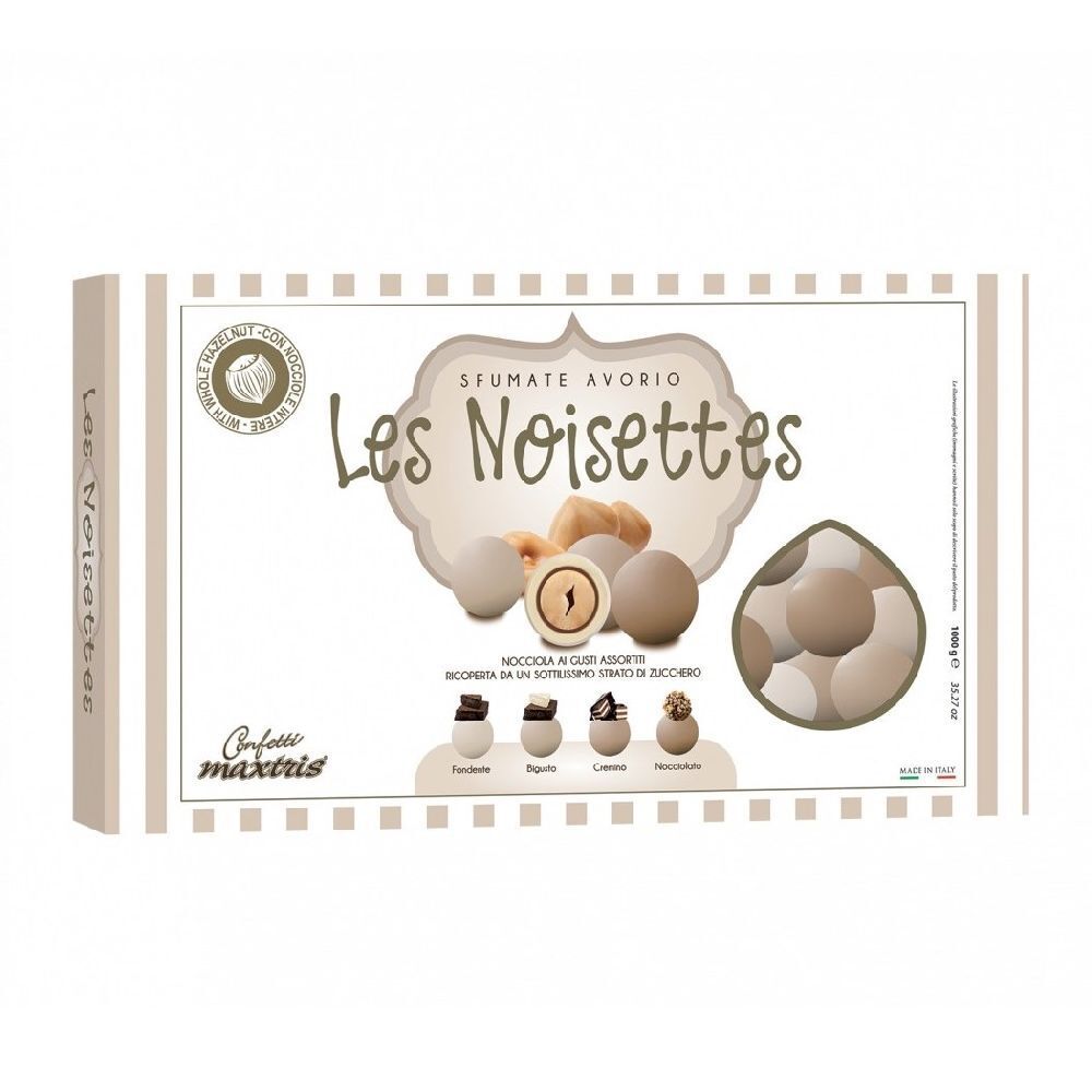 Confetti MAXTRIS LES NOISETTES sfumati AVORIO con nocciola tostata 0ALF