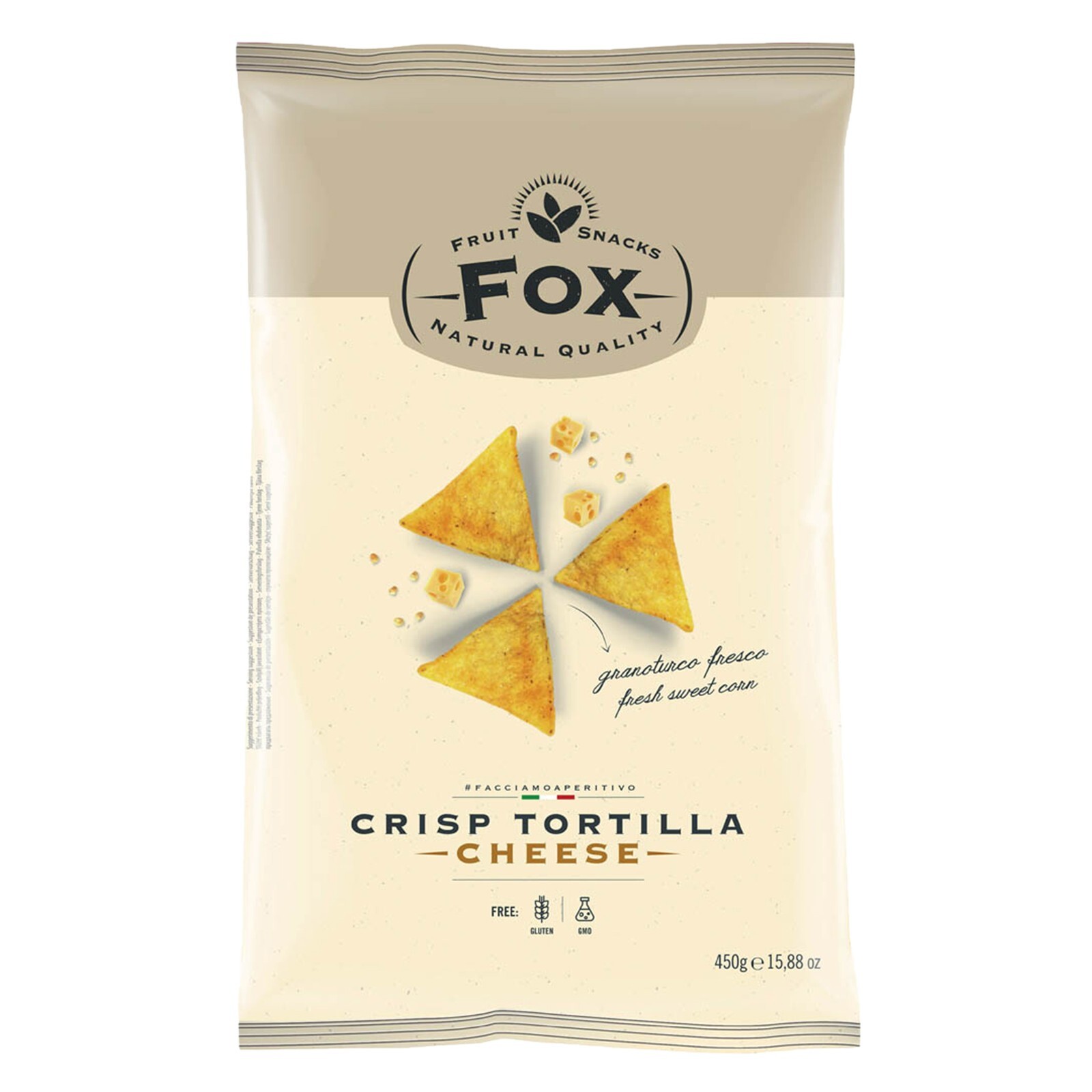 Fox Crisp Tortilla Gusto Cheese Busta da 450 grammi Senza Glutine