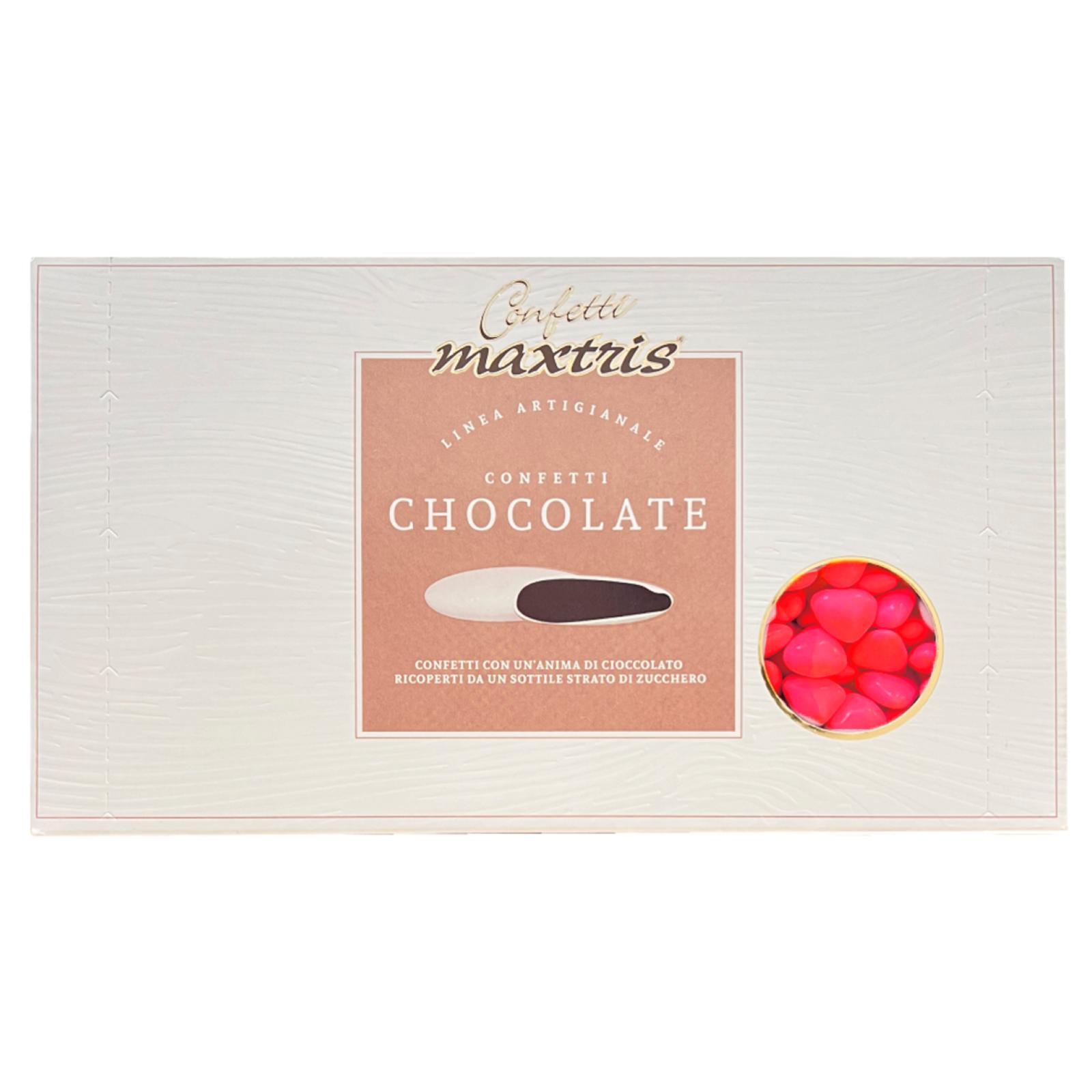 Confetti Cuoricini Maxtris Cuori Piccoli Al Cioccolato Colore Rosso Scatola 1 kg