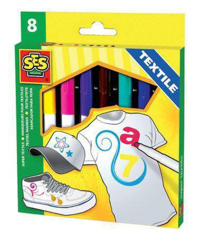 TEXTILE MARKERS 8 COLORI