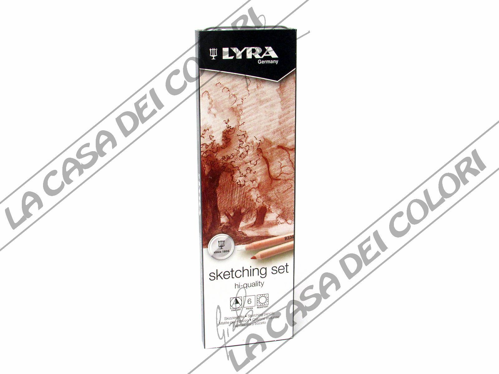 LYRA REMBRANDT - SKETCHING SET - SET 6 MATITE PER DISEGNO MONOCROMO