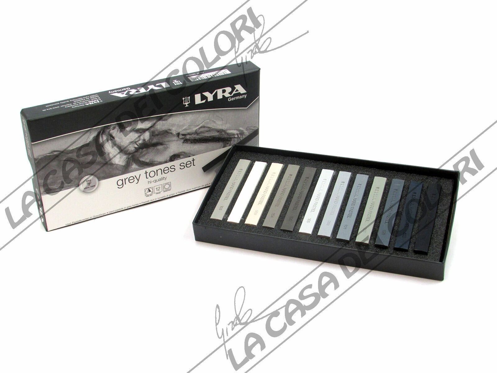 LYRA REMBRANDT - POLYCRAYONS SOFT - GREY TONES SET - CONF. 12 GESSETTI