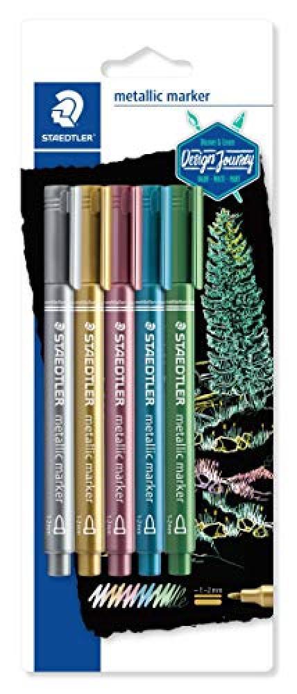 (TG. Unica) Staedtler 8323-S BK5 Marcatore Metallico - NUOVO